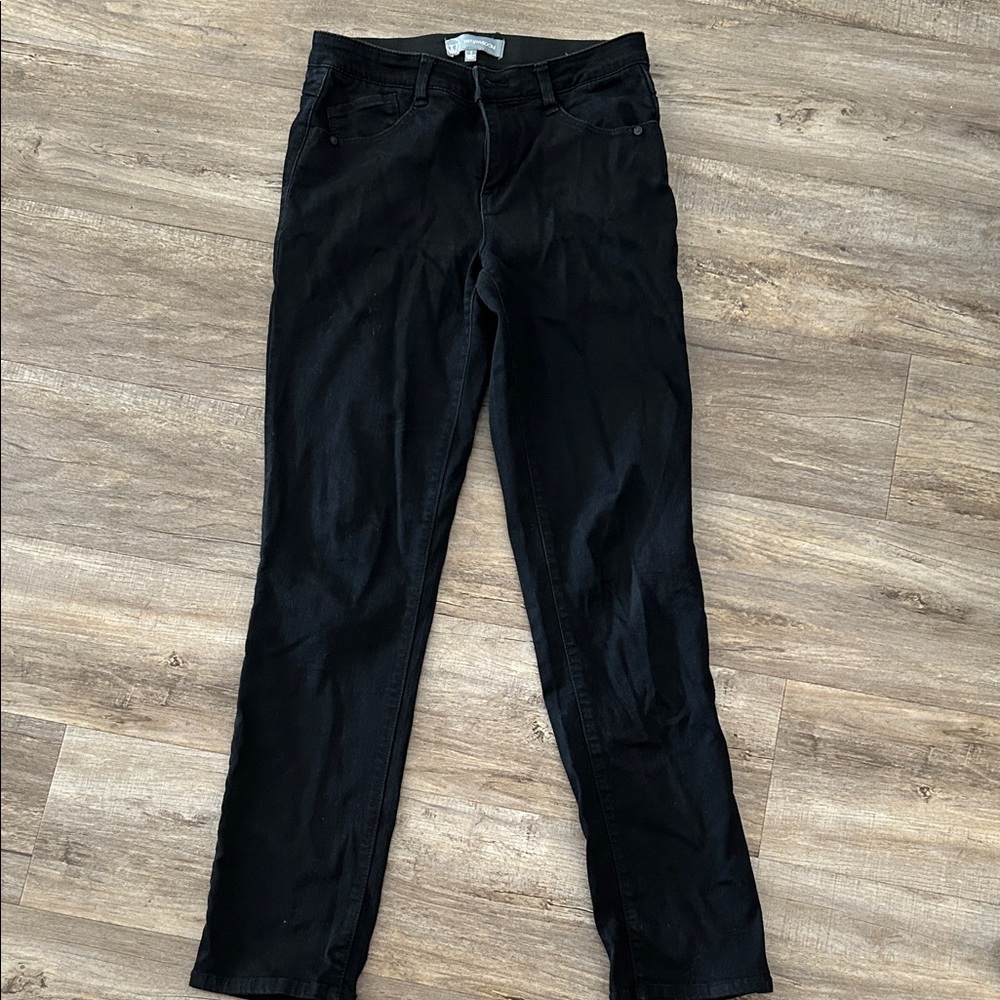 Wit & Wisdom Skinny Jeans Womens Size 6 Black Stretch Mid Rise Denim